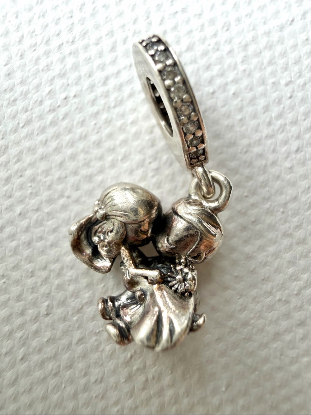 Pandora Precious Moments Bride Groom Wedding Kiss Dangle Charm S925 ALE